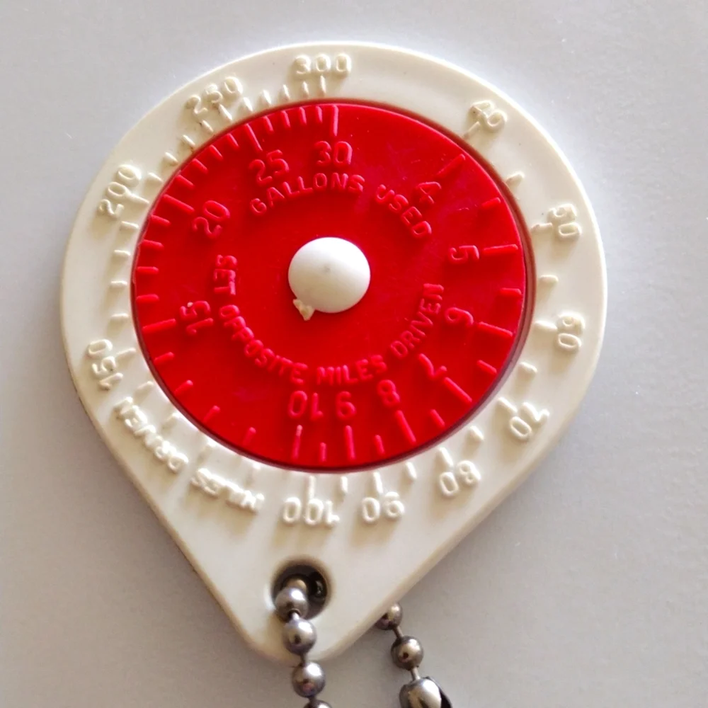Pierce Miles Per Gallon Mileage Calculator Keychain Promotional Advertising Item